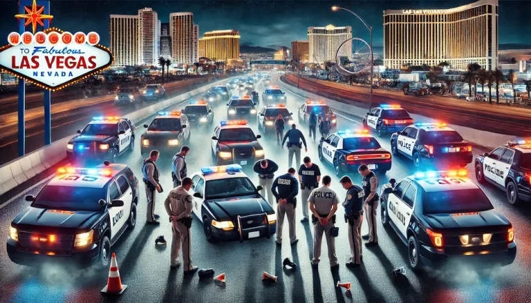 Las Vegas police arresting numerous motorists