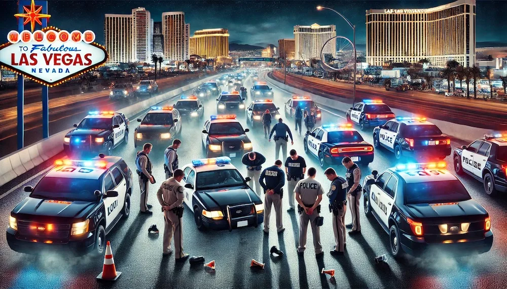 Las Vegas police arresting numerous motorists