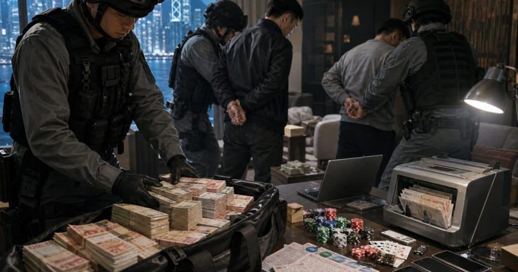 Hong Kong Police Dismantle HK$320M Triad Betting Syndicate During Raids