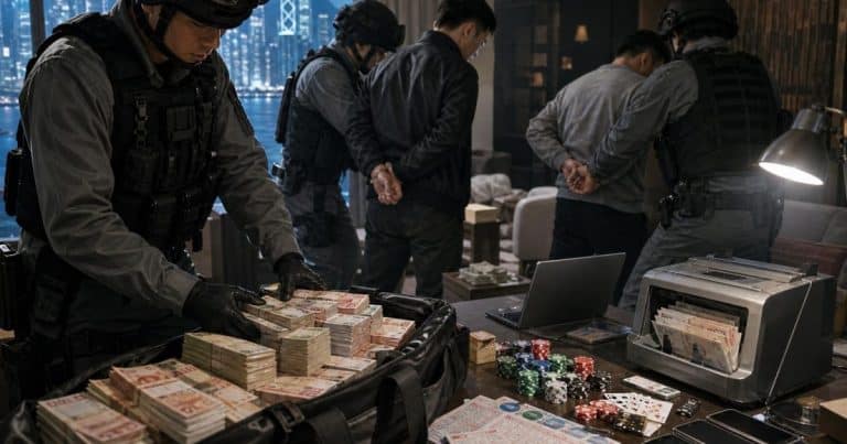 Hong Kong Police Dismantle HK$320M Triad Betting Syndicate During Raids