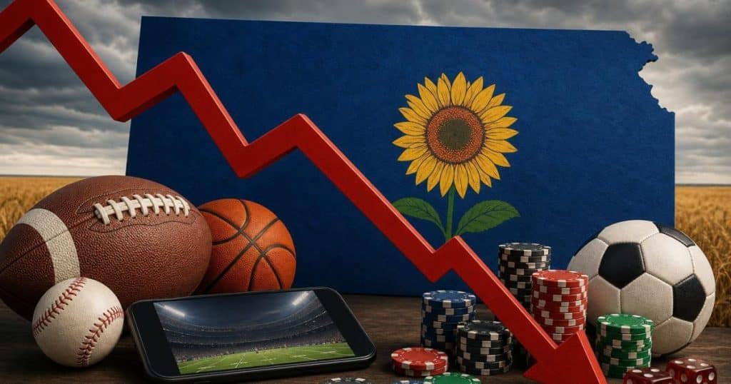 Kansas Sports Betting Revenue Drops 33% in May
