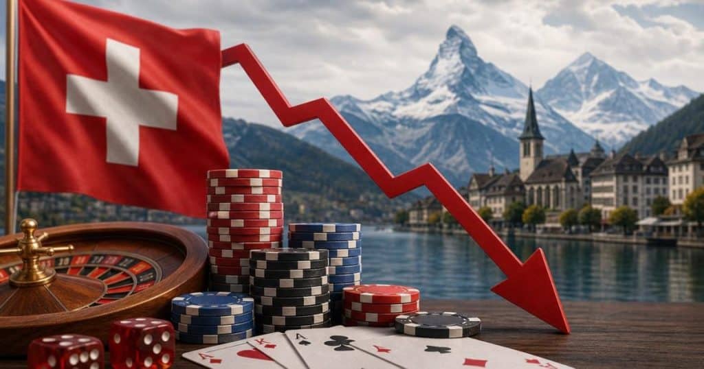 Swiss Gambling Revenue Declines in 2025