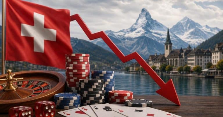 Swiss Gambling Revenue Declines in 2025