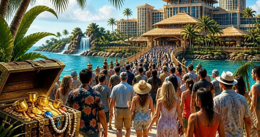 Crowds Descend on Treasure Island for $200 Free Play Promotion